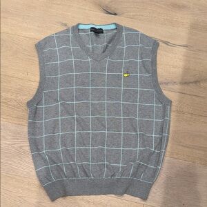 Masters Sweater Vest Men's XL V Neck Golf Tournament Classic Cotton Cashmere